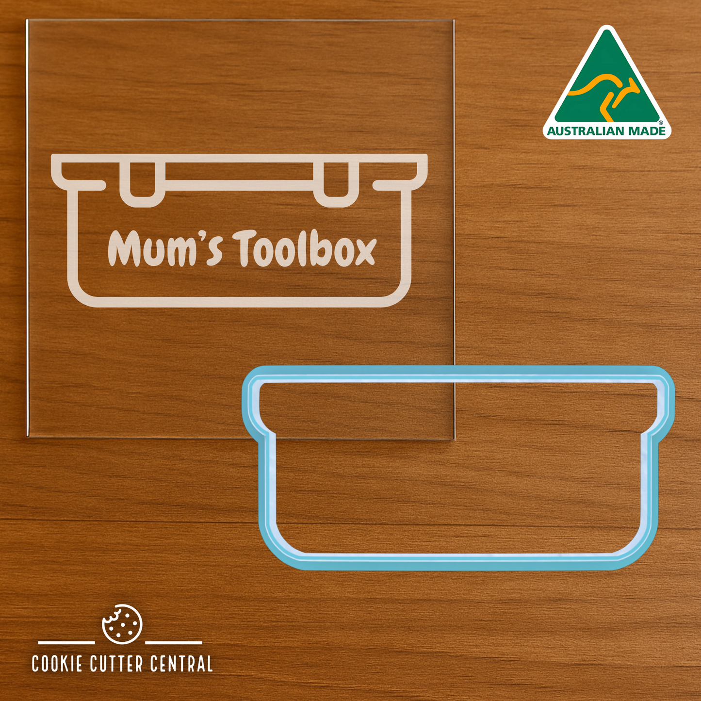 Mum's Toolbox Cookie Cutter and Acrylic Debosser - 4.1cm x 9.5cm