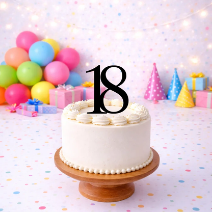 Number 18 Cake Topper - 15cm