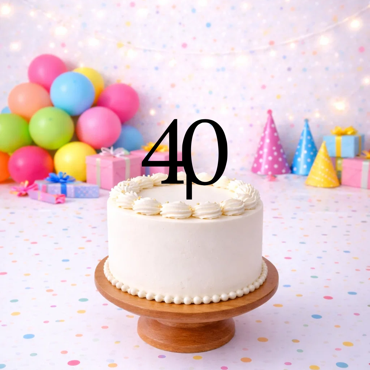Number 40 Cake Topper – 15cm – Cookie Cutter Central