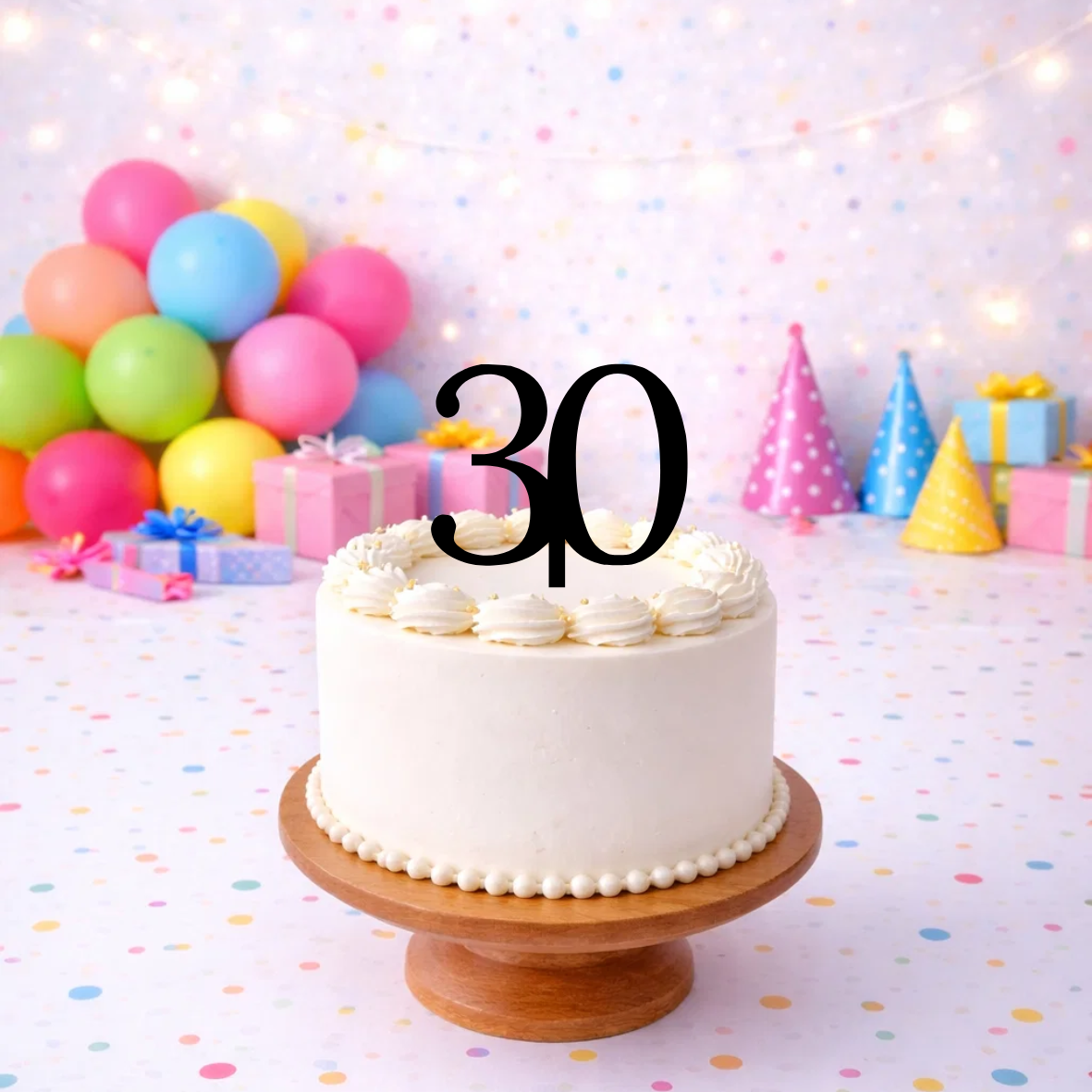 Number 30 Cake Topper - 15cm