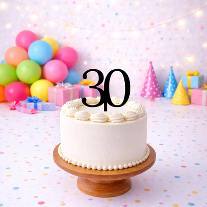 Number 30 Cake Topper - 15cm