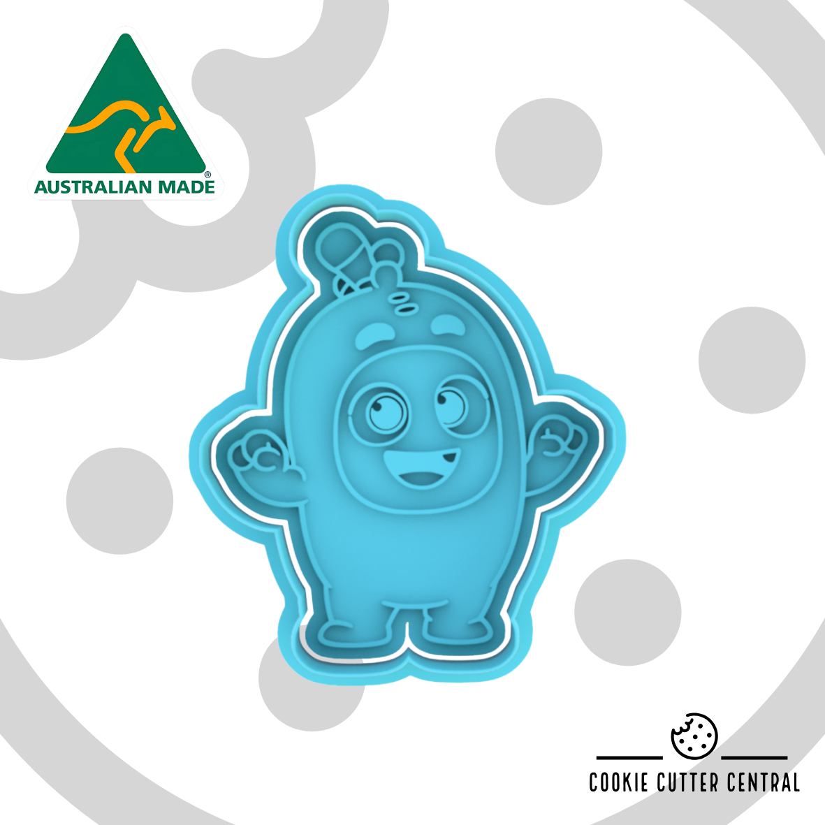 Oddbods - Bubbles (YELLOW) Cookie Cutter and Embosser - 8cm x 6.9cm