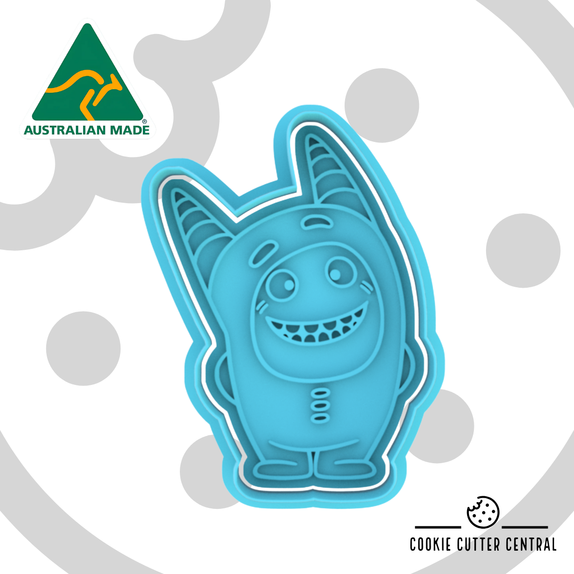 Oddbods - Pogo (BLUE) Cookie Cutter and Embosser - 8.4cm x 6.1cm