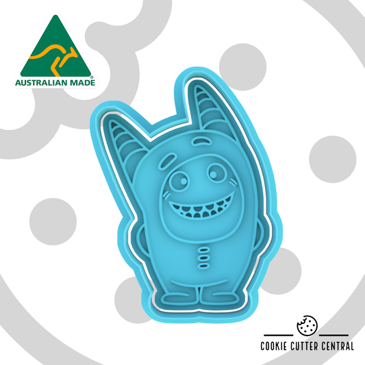 Oddbods - Pogo (BLUE) Cookie Cutter and Embosser - 8.4cm x 6.1cm