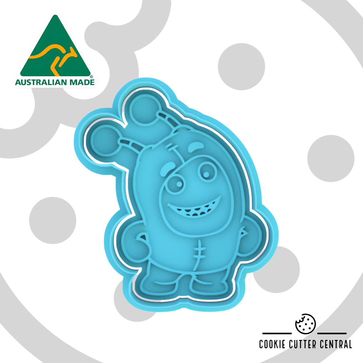 Oddbods - Slick (ORANGE) Cookie Cutter and Embosser - 8.4cm x 7.2cm