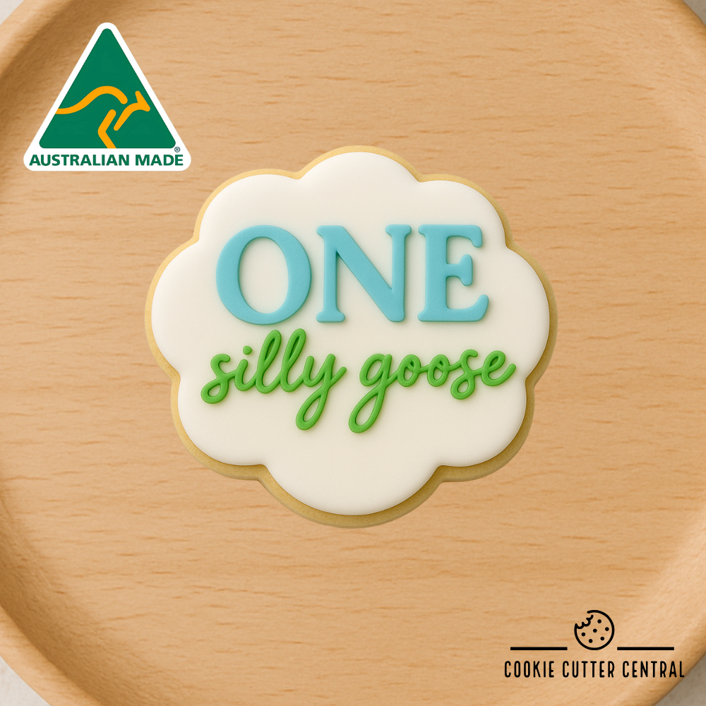 One Silly Goose Cookie Cutter and Acrylic Debosser - 6.9cm x 8.5cm