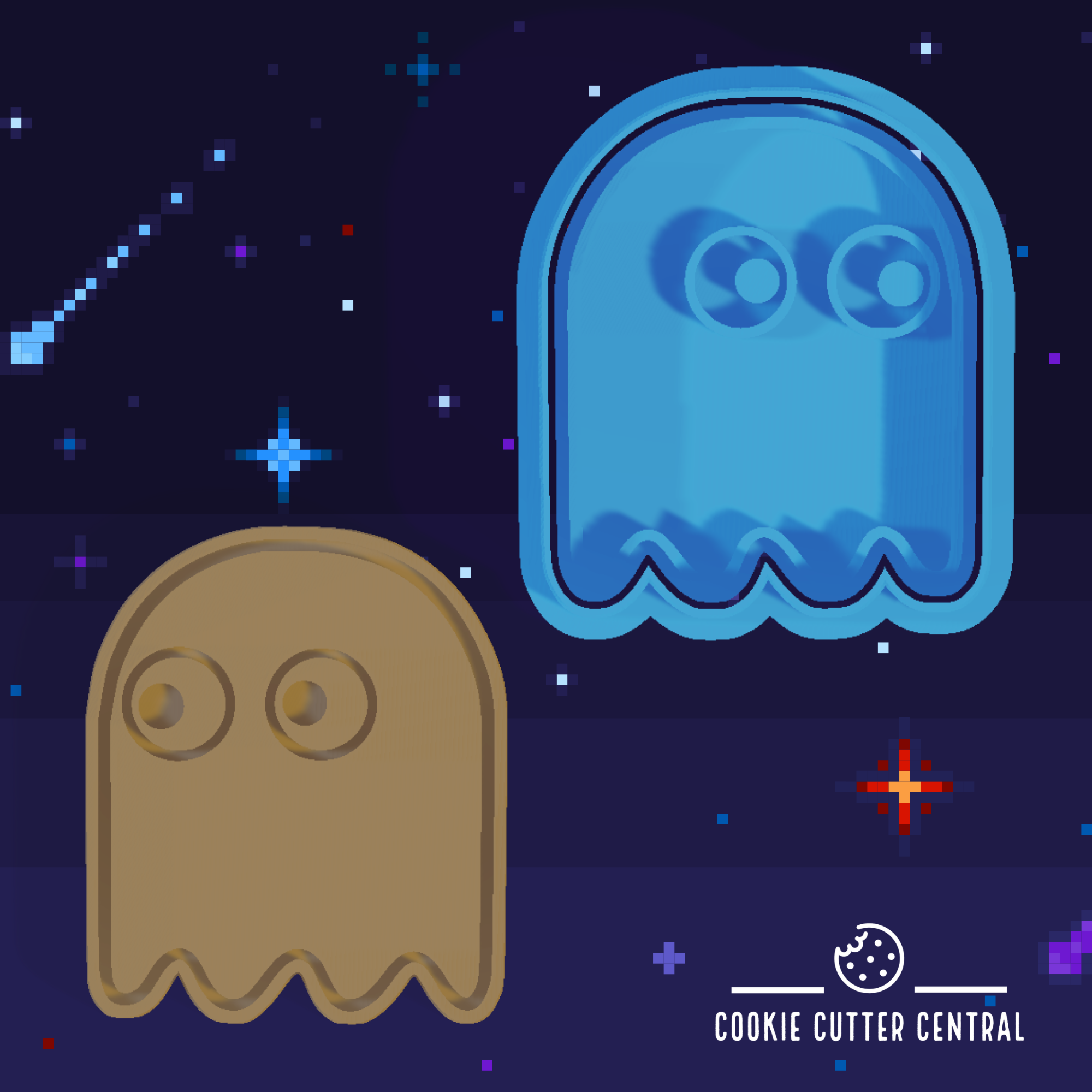 Pac-Man Ghost Cookie Cutter and Embosser - 6cm x 6.6cm – Cookie Cutter ...