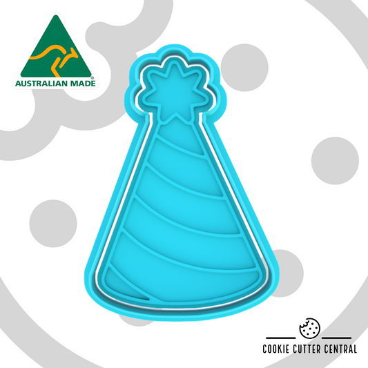 Party Hat Cookie Cutter and Embosser - 9cm x 6.1cm