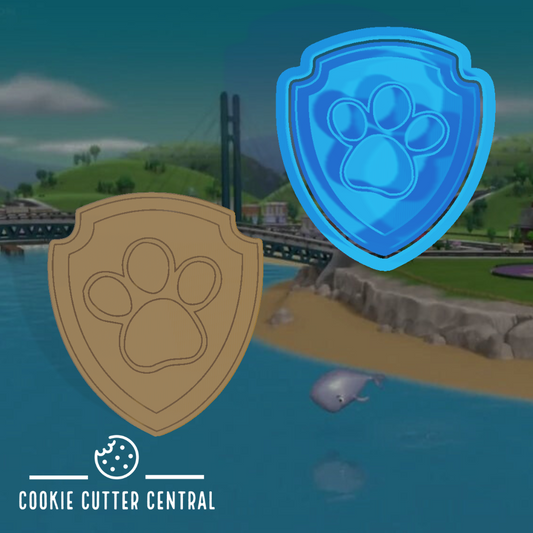 Paw Patrol Paw Shield Cookie Cutter and Embosser 7.1cm x 6.3cm