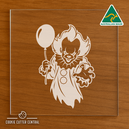 Pennywise — IT Cookie Cutter and Acrylic Debosser - 8.2cm 5.9cm
