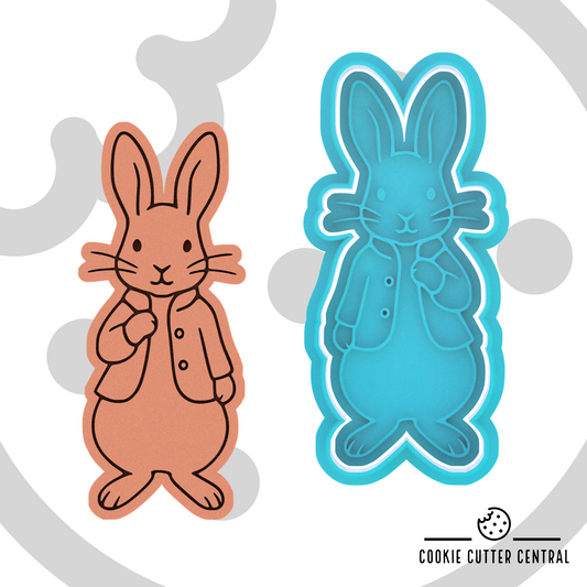 Peter Rabbit Cookie Cutter and Embosser - 9.9cm x 4.2cm