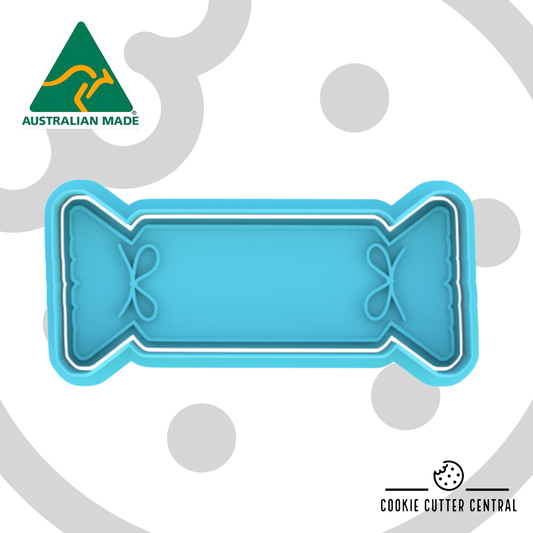 Plain Christmas Cracker Cookie Cutter and Embosser - 4.1cm x 9.8cm