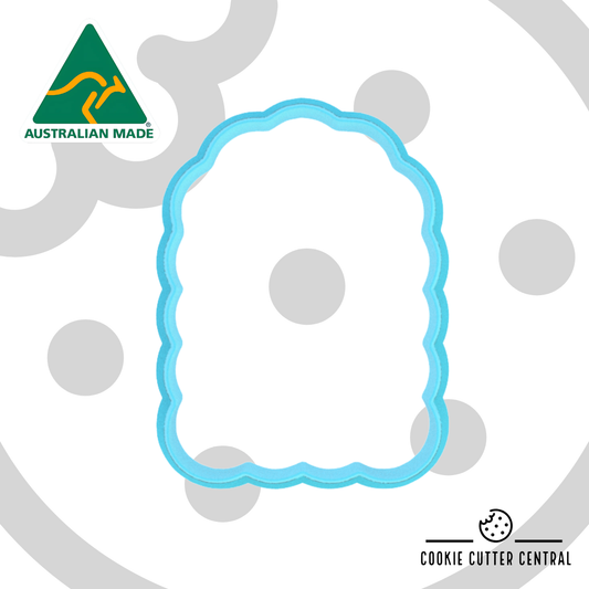 Classic Scalloped Rectangle Cookie Cutter - 7.3cm x 5.3cm