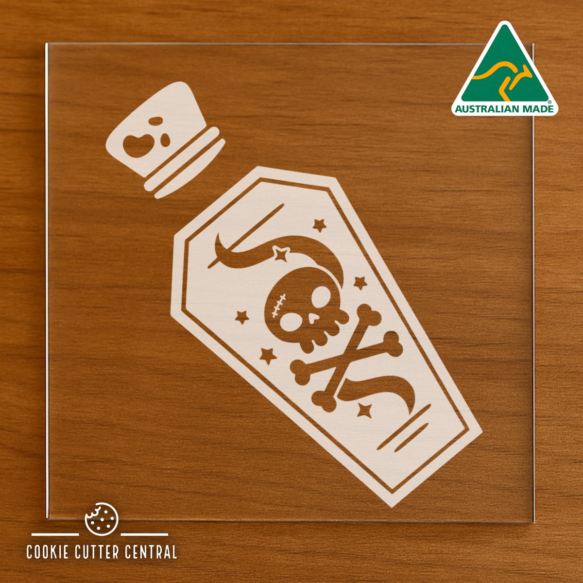 Poison Bottle Cookie Cutter and Acrylic Debosser - 9.3cm x 5.1cm
