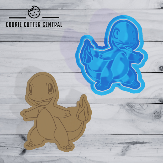 Pokemon - Charmander Cookie Cutter and Embosser - 7.8cm x 7cm