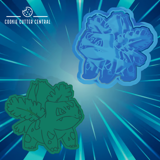 Pokemon - Ivysaur Cookie Cutter and Embosser - 7.2cm x 7.6cm