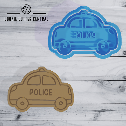 Police Car Cookie Cutter and Embosser - 5.7cm x 8.3cm