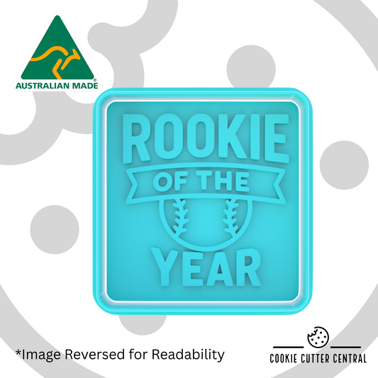 Rookie of the Year Cookie Cutter and Embosser - 6.8cm x 6.6cm