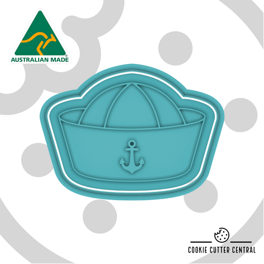Sailor Cap Cookie Cutter and Embosser - 6.1cm x 8.6cm