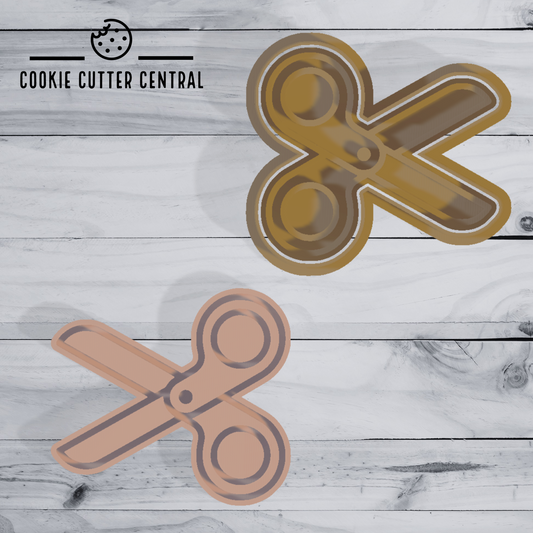 Scissors Cookie Cutter and Embosser - 7.1cm x 7.9cm