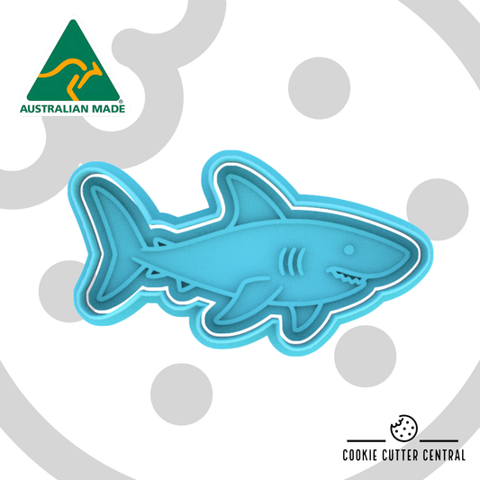Shark Cookie Cutter and Embosser - 15cm x 5.5cm