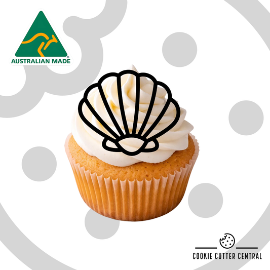 Shell Cupcake Topper - 6 Pack - 5cm