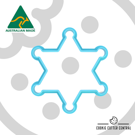 Sherriff Badge Cookie Cutter - 8.9cm x 7.8cm