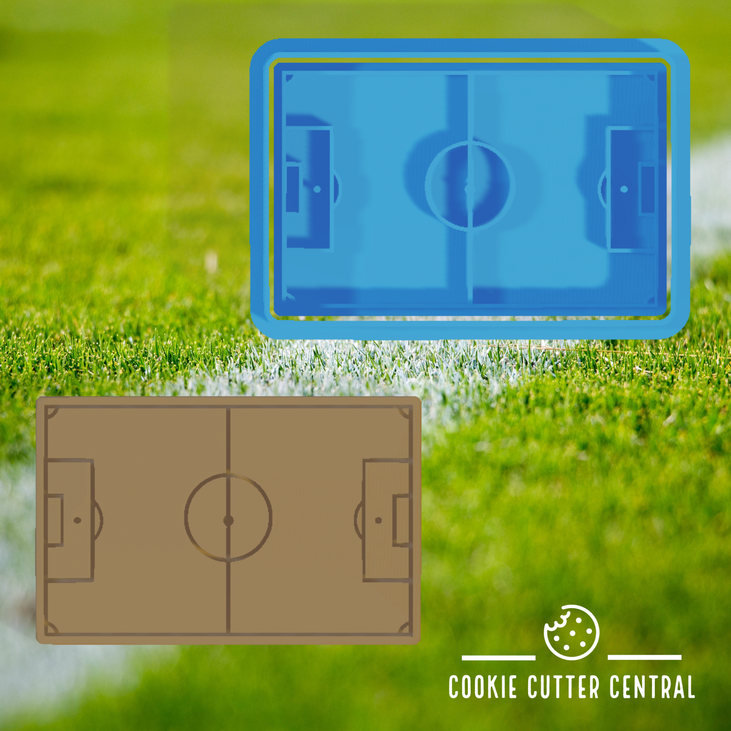 Soccer Field Cookie Cutter and Embosser Stamp - 5.4cm x 8.3cm