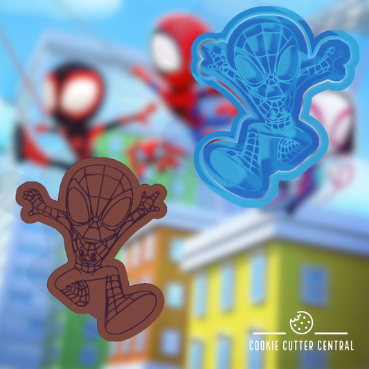 Spidey Cookie Cutter and Embosser - 9.8cm x 8cm