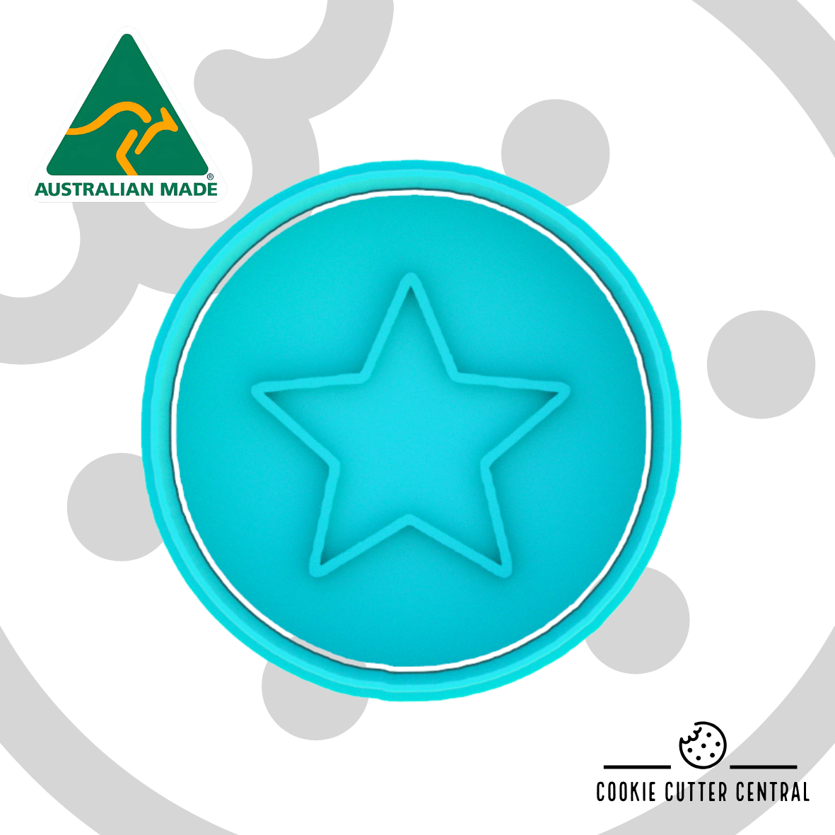 Squid Game Symbol - Star Cookie Cutter and Embosser - 6.5cm Round