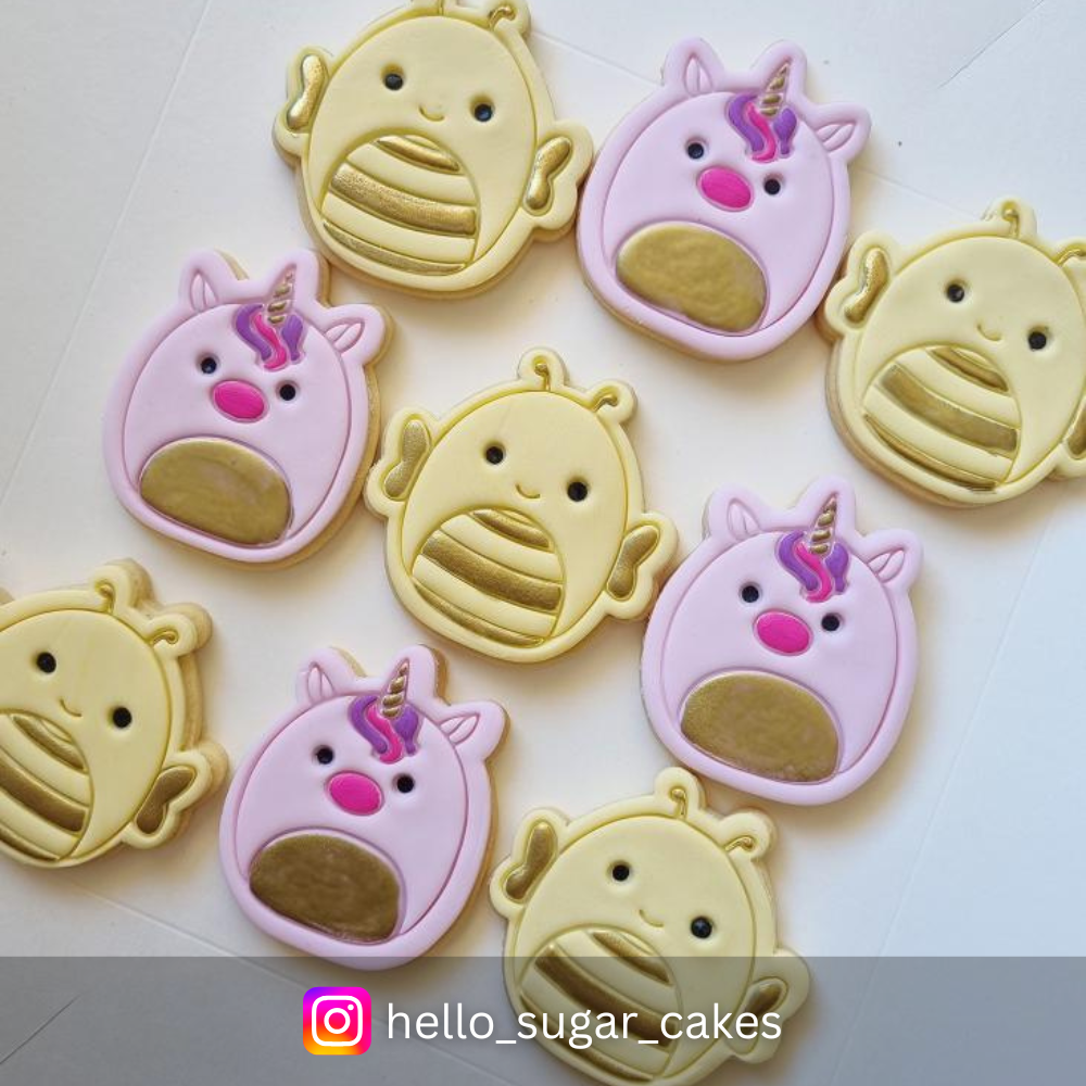 Bee Squishmallow Cookie Cutter and Embosser 7.9cm x 8.1cm