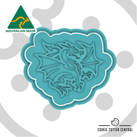 St. George Illawarra  Dragon Cookie Cutter and Embosser - 7.2cm x 8.5cm