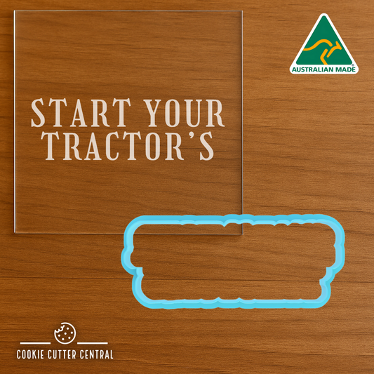 Start your Tractor's Cookie Cutter and Acrylic Debosser - 3.6cm x 9.4cm