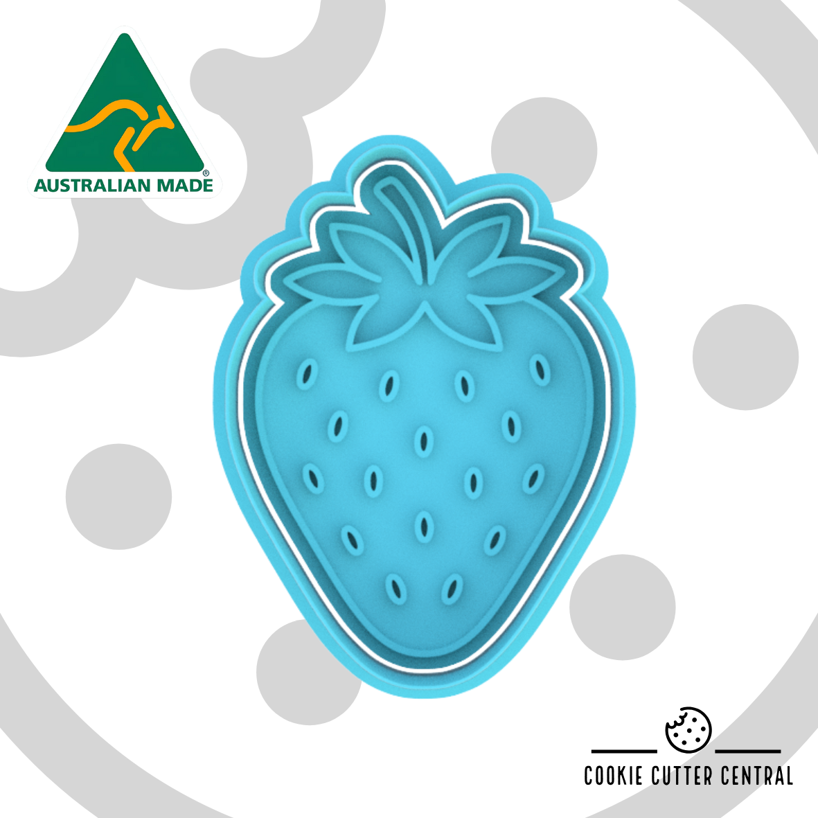 Strawberry Cookie Cutter and Embosser - 8.1cm x 5.8cm