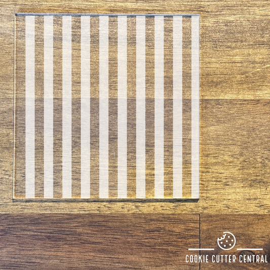 Stripe Pattern Plate Acrylic Debosser - 10cm