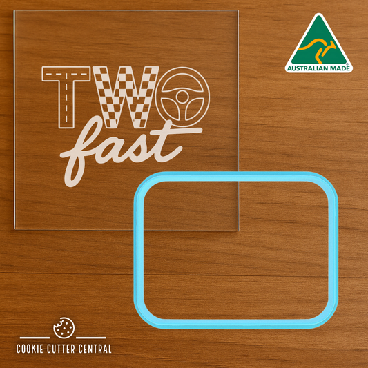 TWO Fast Cookie Cutter for Acrylic Debosser - 5.8cm x 7.8cm