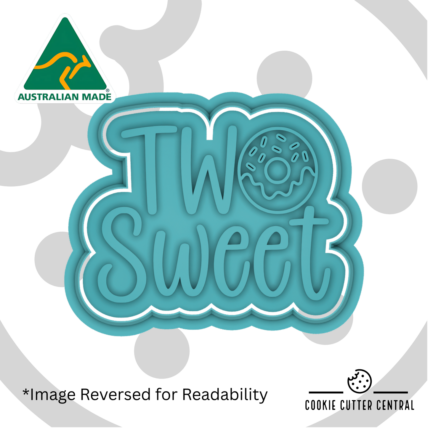 TWO Sweet Cookie Cutter and Embosser - 5.6cm x 7.1cm