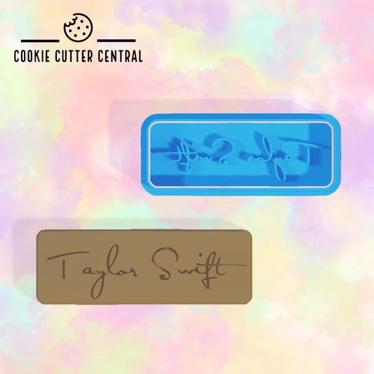 Taylor Swift Signature Cookie Cutter and Embosser - 3.4cm x 9.6cm
