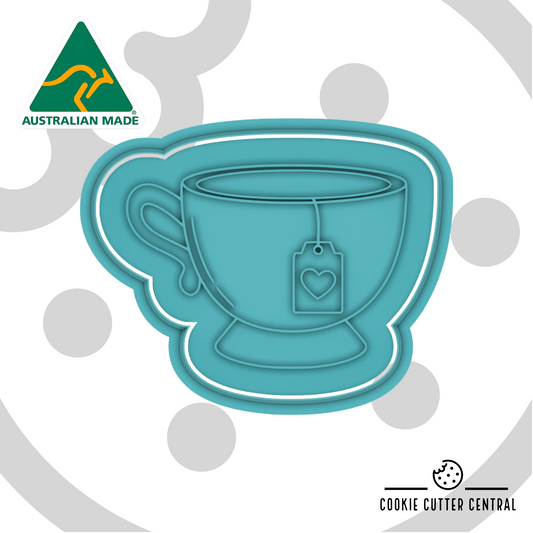 Tea Cup Cookie Cutter and Embosser - 6.6cm x 8.6cm