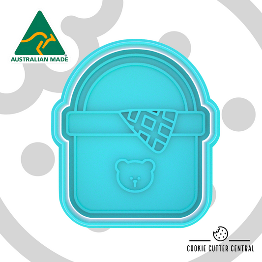 Teddy Bear Picnic Cookie Cutter and Embosser 7.8cm x 6.9cm