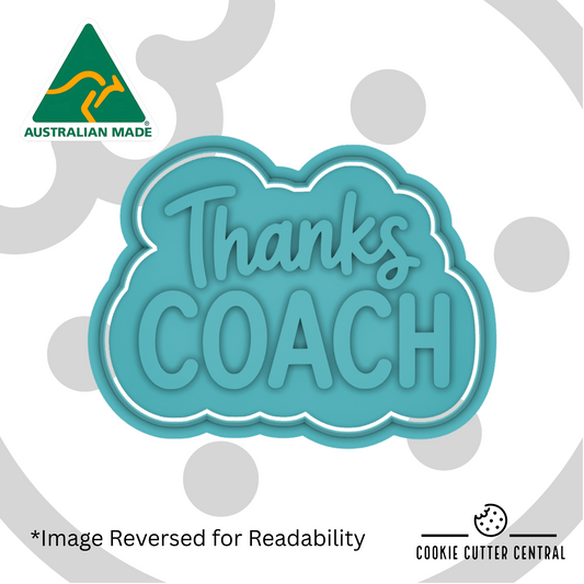 Thanks Coach Cookie Cutter and Embosser - 6.4cm x 8.7cm