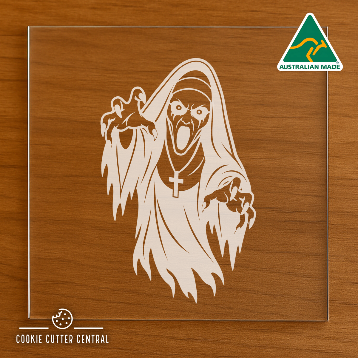 The Nun — The Conjuring Universe Cookie Cutter and Acrylic Debosser - 8.7cm x 5.6cm