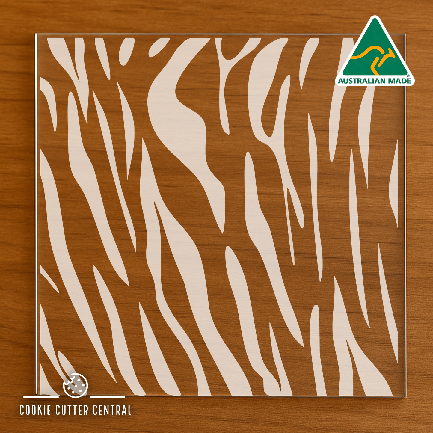 Tiger Pattern Acrylic Debosser Plate - 10cm