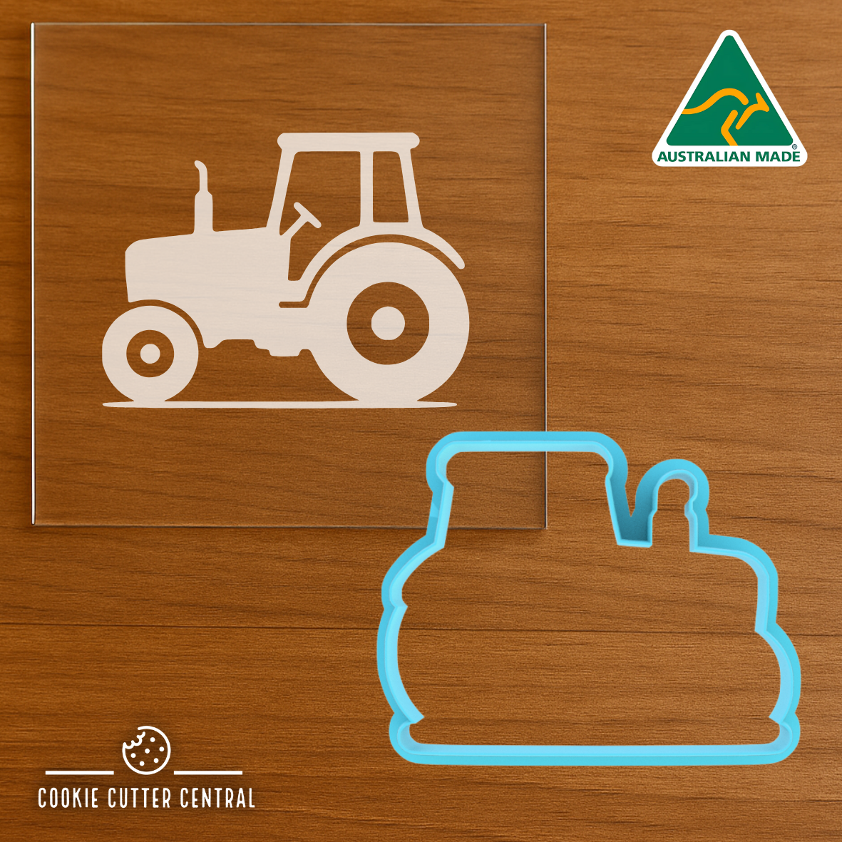 Tractor Cookie Cutter and Acrylic Debosser - 6cm x 7.8cm