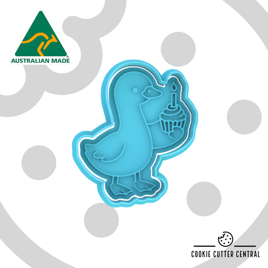 Goose with Cupcake Cookie Cutter and Embosser - 8.1cm x 6.8cm