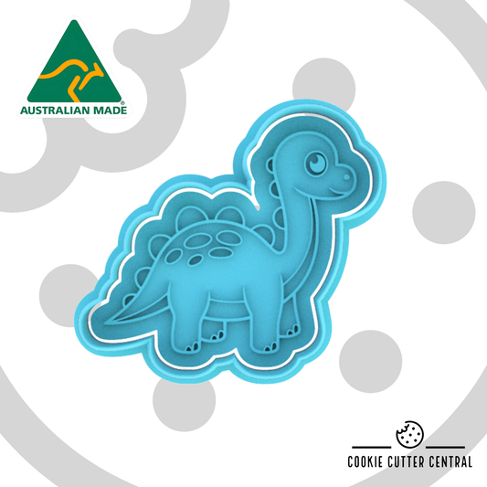Dinosaur Cookie Cutter and Embosser - 7.2cm x 8cm