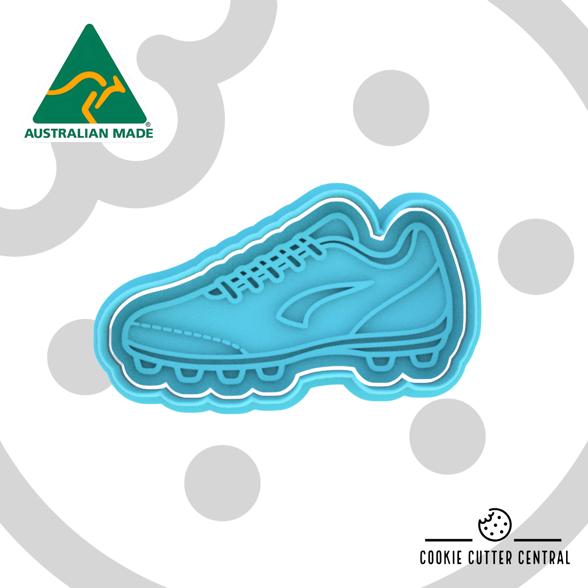 Football Boot Cookie Cutter and Embosser - 5.1cm x 9.3cm