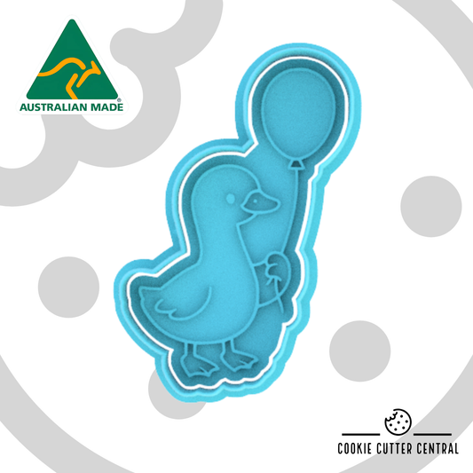 Goose with Balloon Cookie Cutter and Embosser  - 9.7cm x 6.4cm