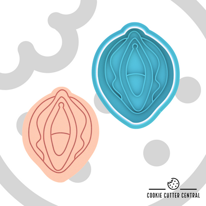 Vulva Cookie Cutter and Embosser - 7.6cm x 6.1cm