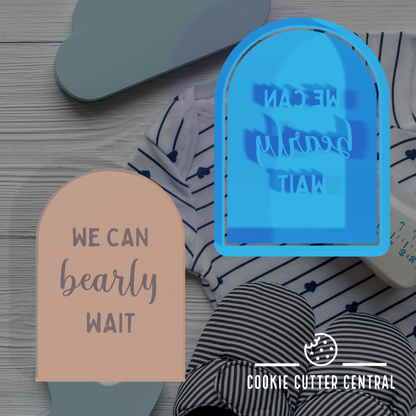 We can bearly Wait Cookie Cutter and Embosser - 8.2cm x 5.8cm